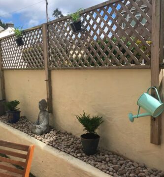 Celosía en valla de patio